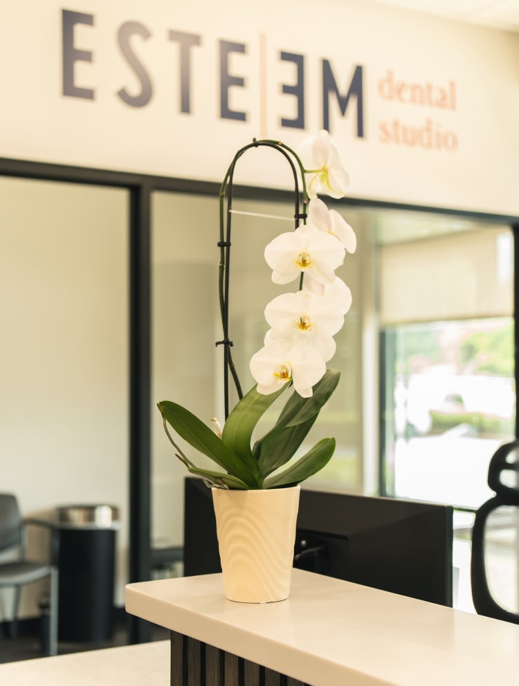 A man smiling and brushing his teeth in powder springs gA
