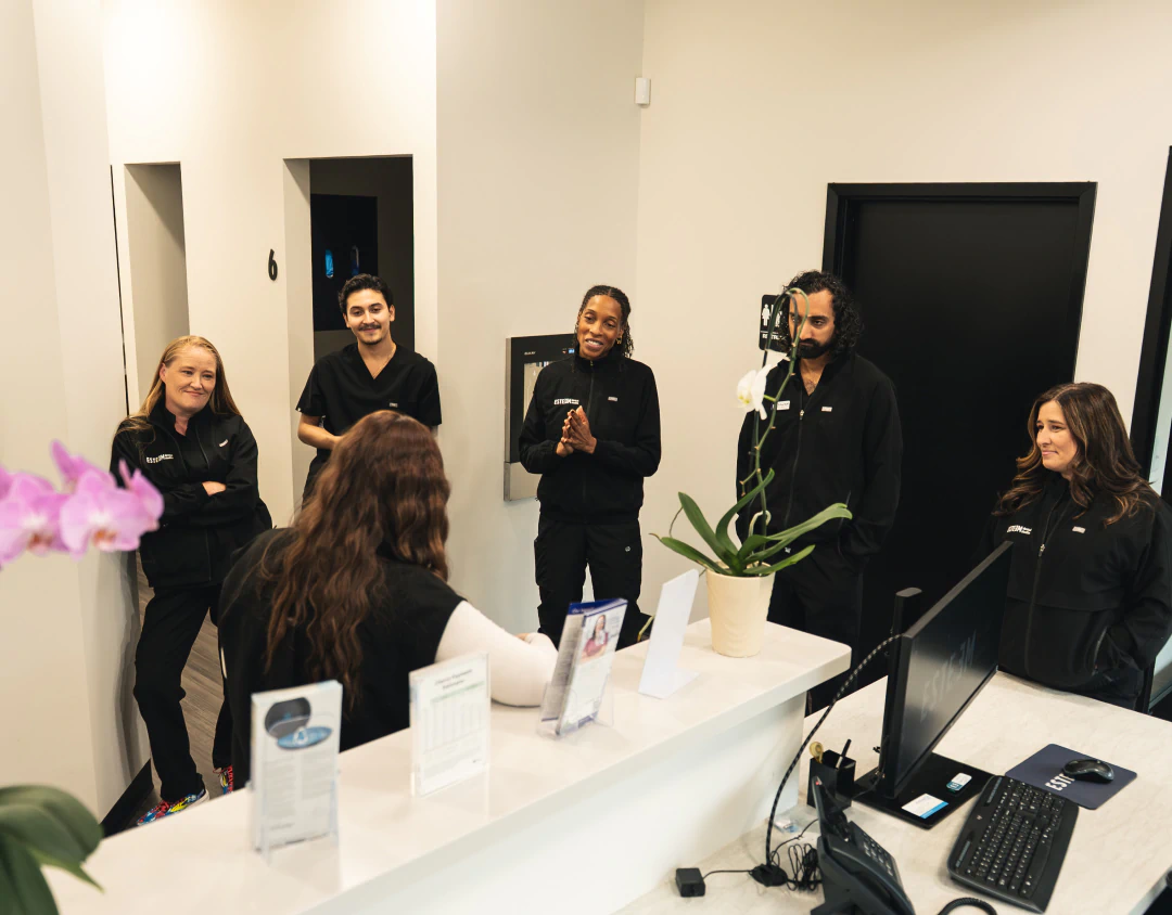 A close up of a dental chair at esteem dental studio